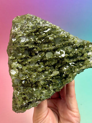 FAIRY FORREST EPIDOTE W. QUARTZ (1) Cluster The Crystal Avenues 