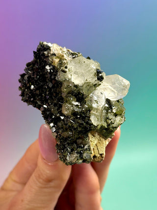 FAIRY FORREST EPIDOTE W. QUARTZ (13) Cluster The Crystal Avenues 
