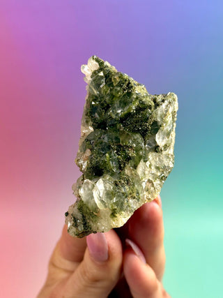 FAIRY FORREST EPIDOTE W. QUARTZ (14) Cluster The Crystal Avenues 