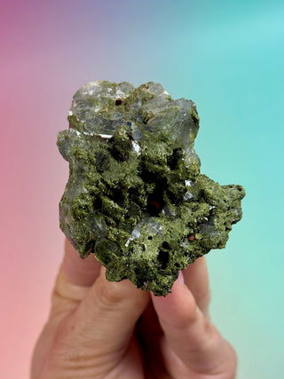 FAIRY FORREST EPIDOTE W. QUARTZ (19) Cluster The Crystal Avenues 