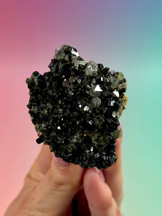 FAIRY FORREST EPIDOTE W. QUARTZ (26) Cluster The Crystal Avenues 