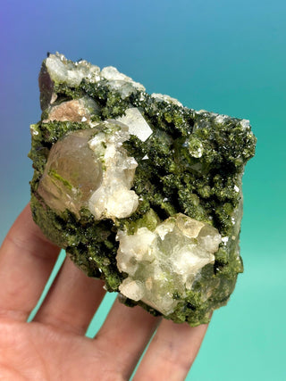 FAIRY FORREST EPIDOTE W. QUARTZ (4) Cluster The Crystal Avenues 