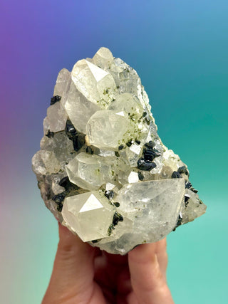 FAIRY FORREST EPIDOTE W. QUARTZ (5) Cluster The Crystal Avenues 