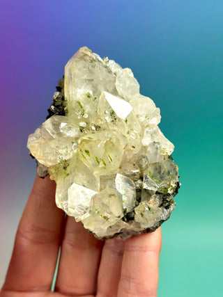 FAIRY FORREST EPIDOTE W. QUARTZ (7) Cluster The Crystal Avenues 