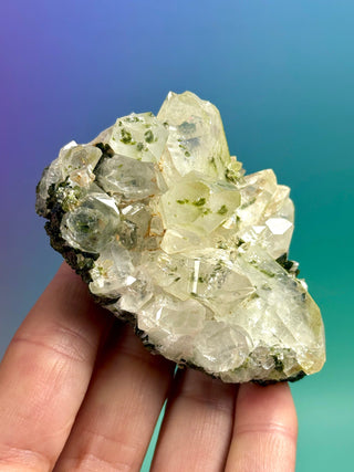 FAIRY FORREST EPIDOTE W. QUARTZ (7) Cluster The Crystal Avenues 