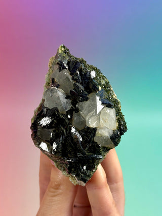 FAIRY FORREST EPIDOTE W. QUARTZ (8) Cluster The Crystal Avenues 