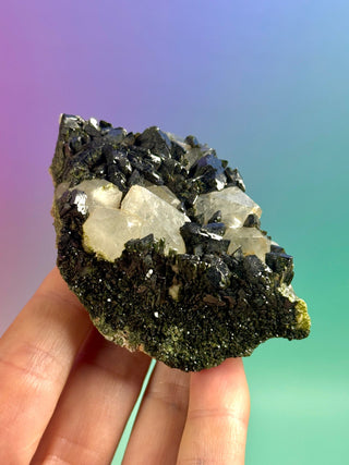 FAIRY FORREST EPIDOTE W. QUARTZ (8) Cluster The Crystal Avenues 