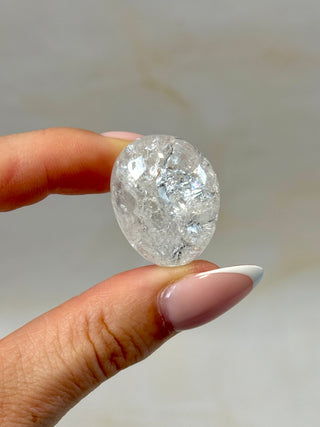 FIRE & ICE QUARTZ (4) Tumble stone The Crystal Avenues 