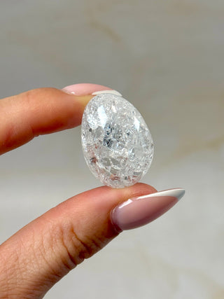 FIRE & ICE QUARTZ (5) Tumble stone The Crystal Avenues 