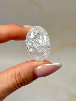 FIRE & ICE QUARTZ (6) Tumble stone The Crystal Avenues 