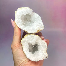 Load image into Gallery viewer, FRIENDSHIP WHITE QUARTZ GEODE (3) The Crystal Avenues 
