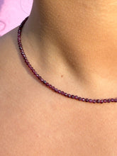 Indlæs billede til gallerivisning GARNET FACET CHOKER NECKLACE Necklace The Crystal Avenues 
