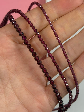 GARNET FACET CHOKER NECKLACE Necklace The Crystal Avenues 
