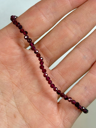 GARNET FACET STRETCH BRACELET Bracelet The Crystal Avenues 
