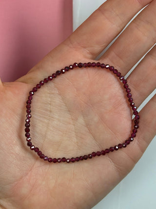 GARNET FACET STRETCH BRACELET Bracelet The Crystal Avenues 