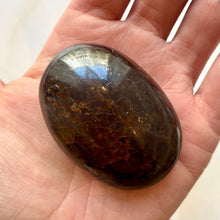 Load image into Gallery viewer, GARNET PALM STONE (2) Tumble Stone The Crystal Avenues 
