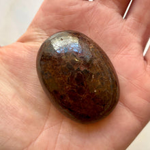 Load image into Gallery viewer, GARNET PALM STONE (3) Tumble Stone The Crystal Avenues 
