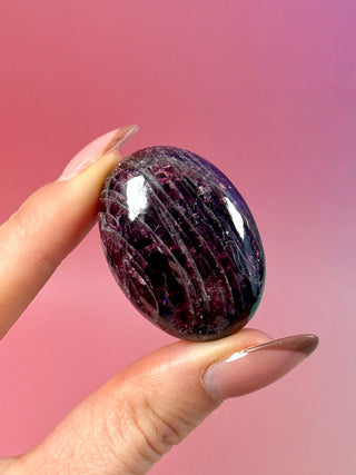 GARNET PALM STONE (9) Tumble Stone The Crystal Avenues 