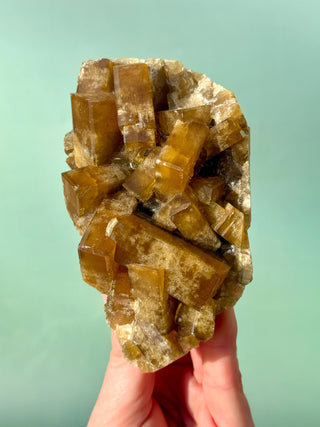 GOLDEN BARITE CLUSTER (2) Cluster The Crystal Avenues 