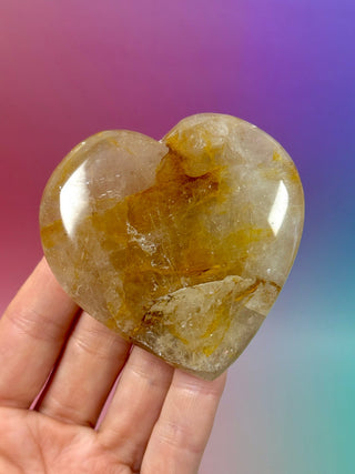 GOLDEN HEALER HEART (1) tumble stone The Crystal Avenues 