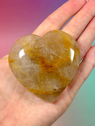 GOLDEN HEALER HEART (1) tumble stone The Crystal Avenues 