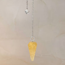 Load image into Gallery viewer, GOLDEN HEALER PENDULUM Raw Crystal The Crystal Avenues 
