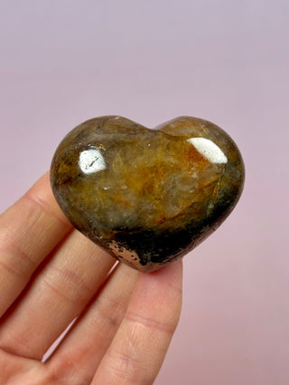 GOLDEN HEALER PYRITE HEART (5) tumble stone The Crystal Avenues 