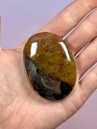 GOLDEN HEALER PYRITE PALM STONE (4) tumble stone The Crystal Avenues 