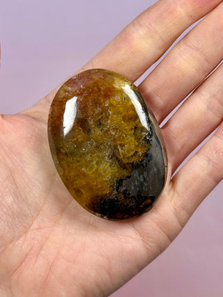 GOLDEN HEALER PYRITE PALM STONE (4) tumble stone The Crystal Avenues 