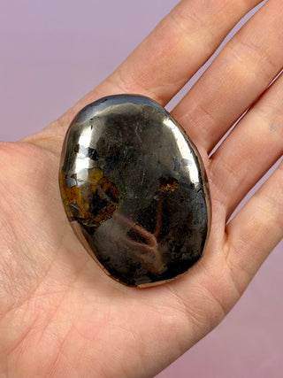 GOLDEN HEALER PYRITE PALM STONE (6) tumble stone The Crystal Avenues 