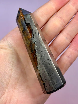 GOLDEN HEALER PYRITE TOWER (1) tumble stone The Crystal Avenues 