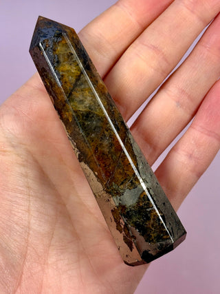 GOLDEN HEALER PYRITE TOWER (1) tumble stone The Crystal Avenues 