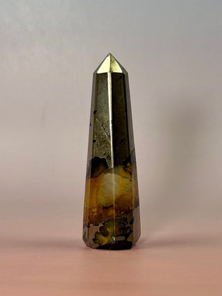 GOLDEN HEALER PYRITE TOWER (2) tumble stone The Crystal Avenues 