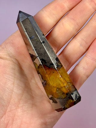 GOLDEN HEALER PYRITE TOWER (2) tumble stone The Crystal Avenues 