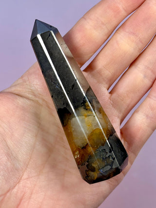 GOLDEN HEALER PYRITE TOWER (2) tumble stone The Crystal Avenues 