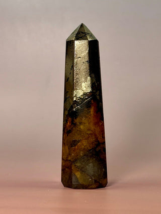 GOLDEN HEALER PYRITE TOWER (3) tumble stone The Crystal Avenues 