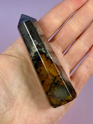 GOLDEN HEALER PYRITE TOWER (3) tumble stone The Crystal Avenues 