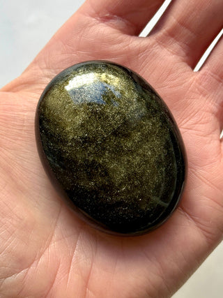 GOLDEN OBSIDIAN PALM STONE (12) Palm stone The Crystal Avenues 