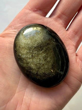GOLDEN OBSIDIAN PALM STONE (12) Palm stone The Crystal Avenues 