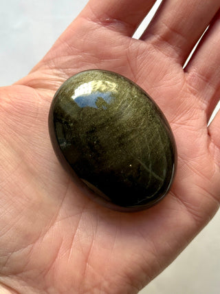 GOLDEN OBSIDIAN PALM STONE (15) Palm stone The Crystal Avenues 