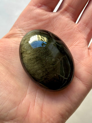 GOLDEN OBSIDIAN PALM STONE (15) Palm stone The Crystal Avenues 