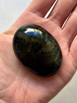 GOLDEN OBSIDIAN PALM STONE (4) Palm stone The Crystal Avenues 
