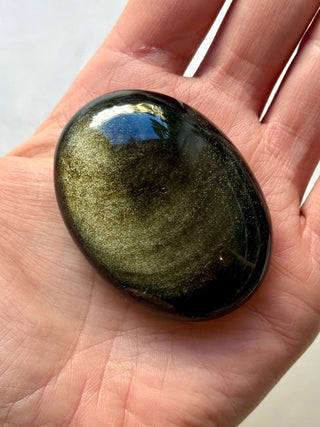 GOLDEN OBSIDIAN PALM STONE (6) Palm stone The Crystal Avenues 