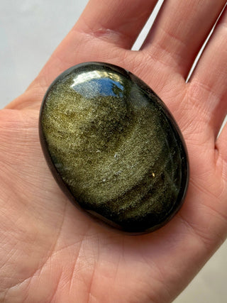 GOLDEN OBSIDIAN PALM STONE (6) Palm stone The Crystal Avenues 