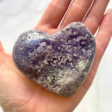 Load image into Gallery viewer, GRAPE AGATE HEART - HAND CARVED (5) The Crystal Avenues 
