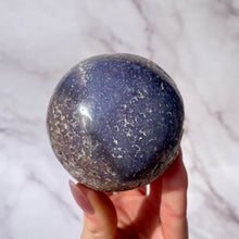 Load image into Gallery viewer, GRAPE AGATE SPHERE - HAND CARVED (3) The Crystal Avenues 
