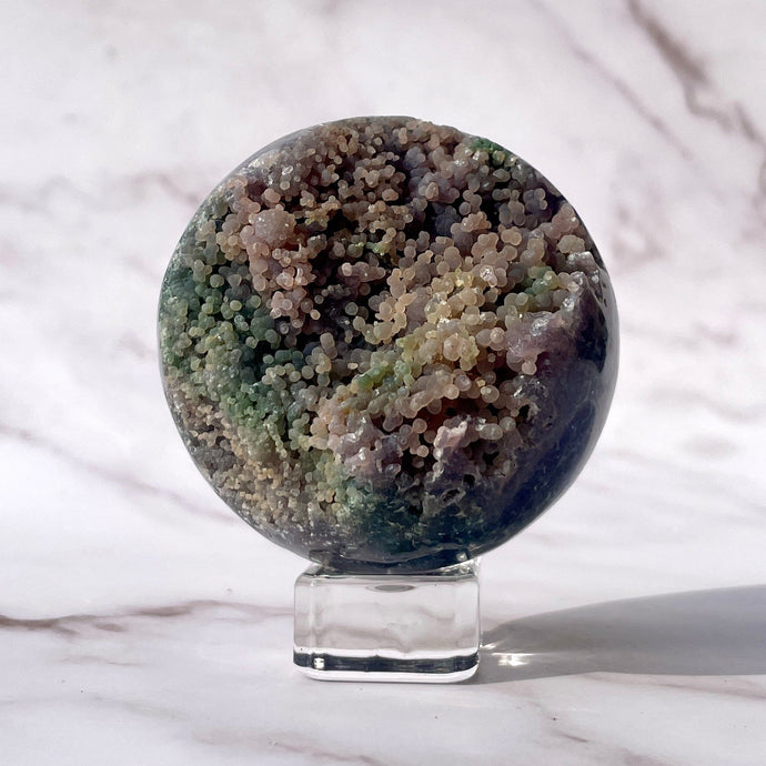GRAPE AGATE SPHERE - HAND CARVED (5) The Crystal Avenues 