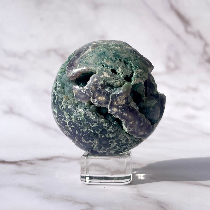 GRAPE AGATE SPHERE - HAND CARVED (8) The Crystal Avenues 