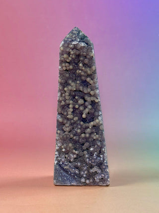 GRAPE AGATE TOWER - HAND CARVED (1) The Crystal Avenues 