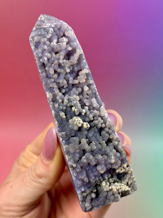 GRAPE AGATE TOWER - HAND CARVED (2) The Crystal Avenues 